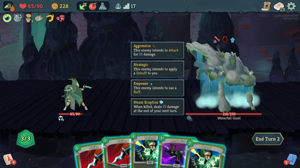 Defeat Waterfall Giant easily in Slay the Spire 2.