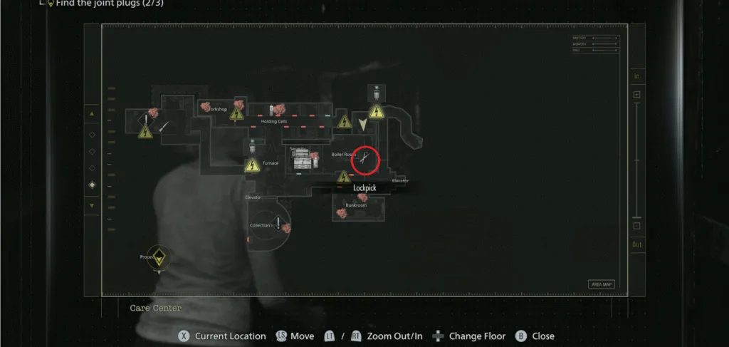 Lockpick Boiler Room location in Resident Evil Requiem.