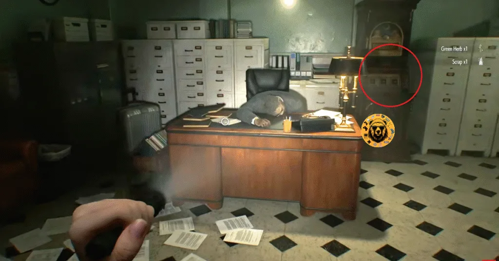 Interact with the puzzle box in Security Manager's Office to get the ID Wristband Level 3.