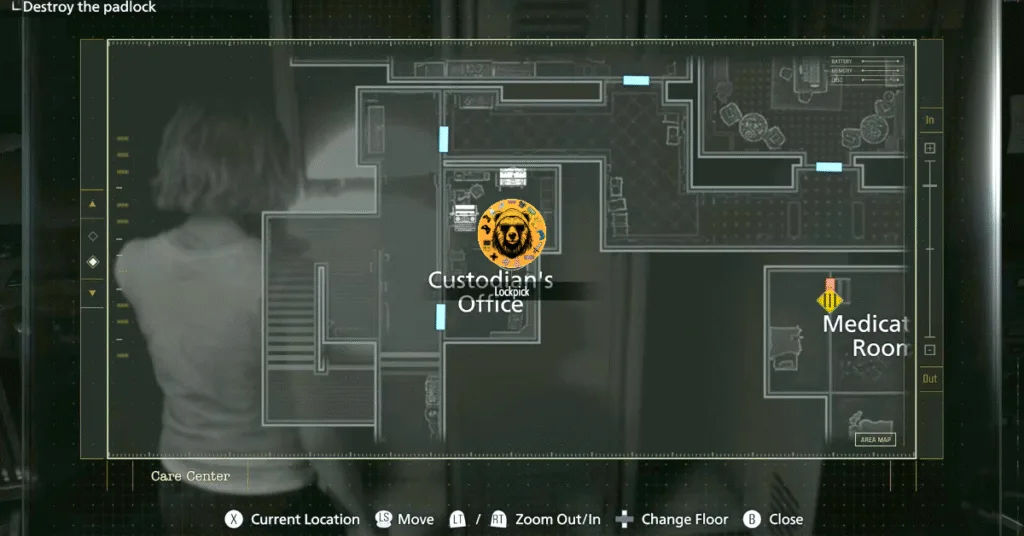 Lockpick in Custodian's Office in RE 9.