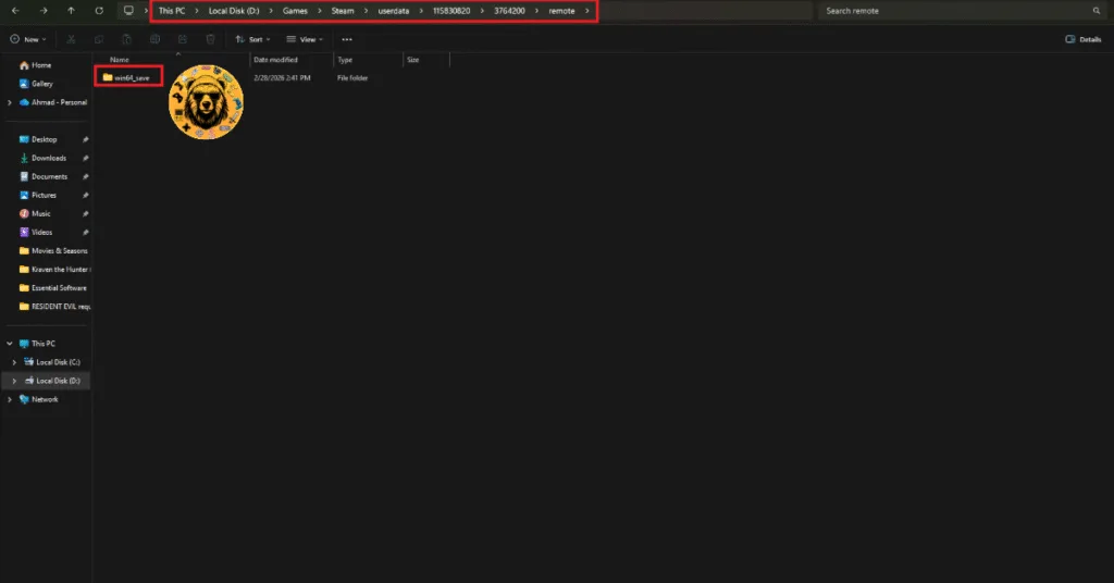 Where are save files for Resident Evil Requiem stores on PC?