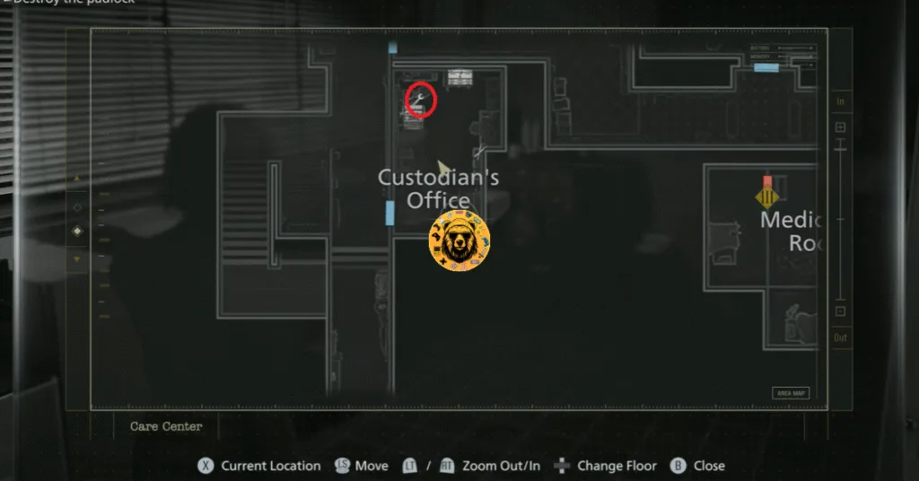 Custodian's Office location in RE Requiem.